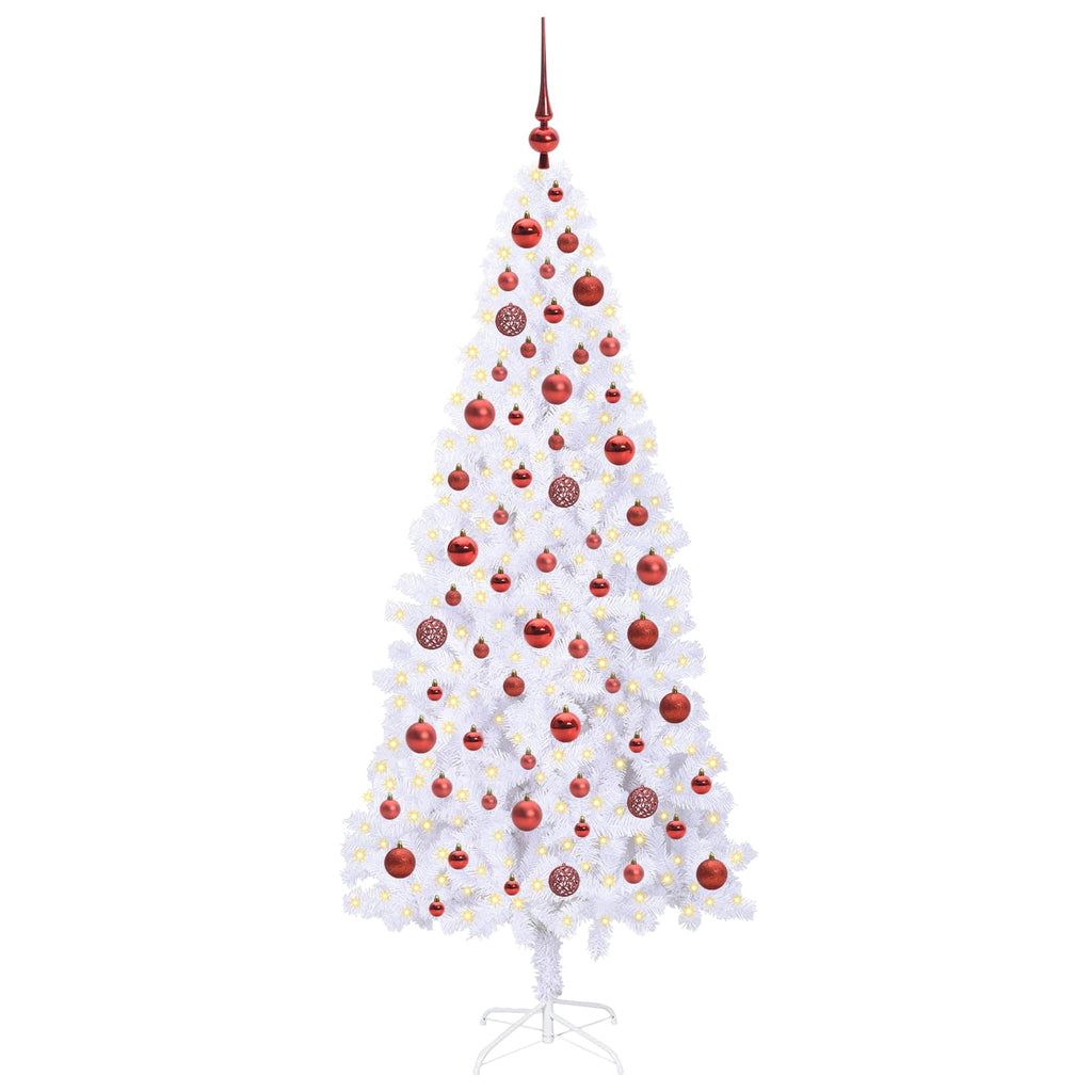Árbol de Navidad artificial con 300 LED 180 cm PVC y Acero