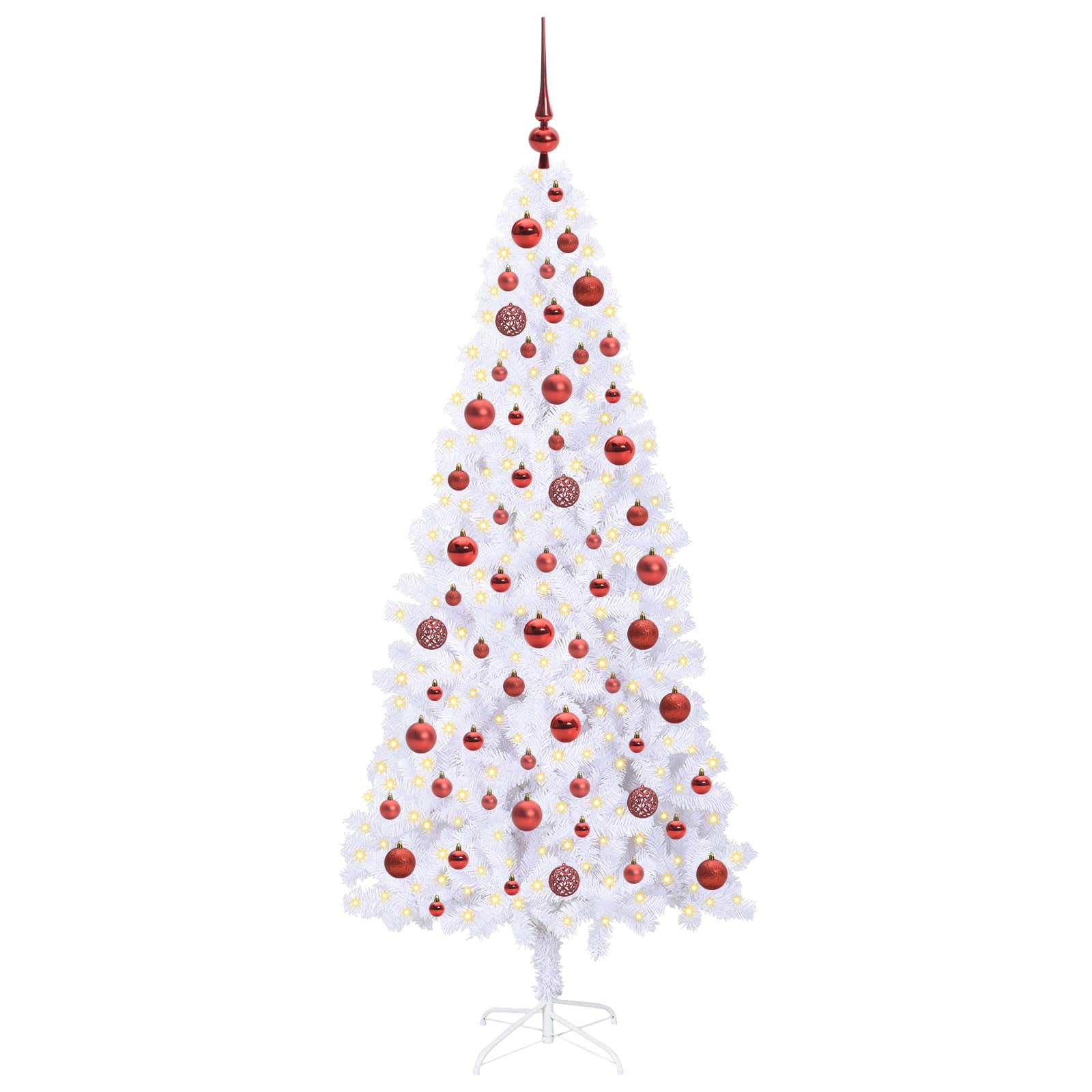 Árbol de Navidad artificial con 300 LED 180 cm PVC y Acero
