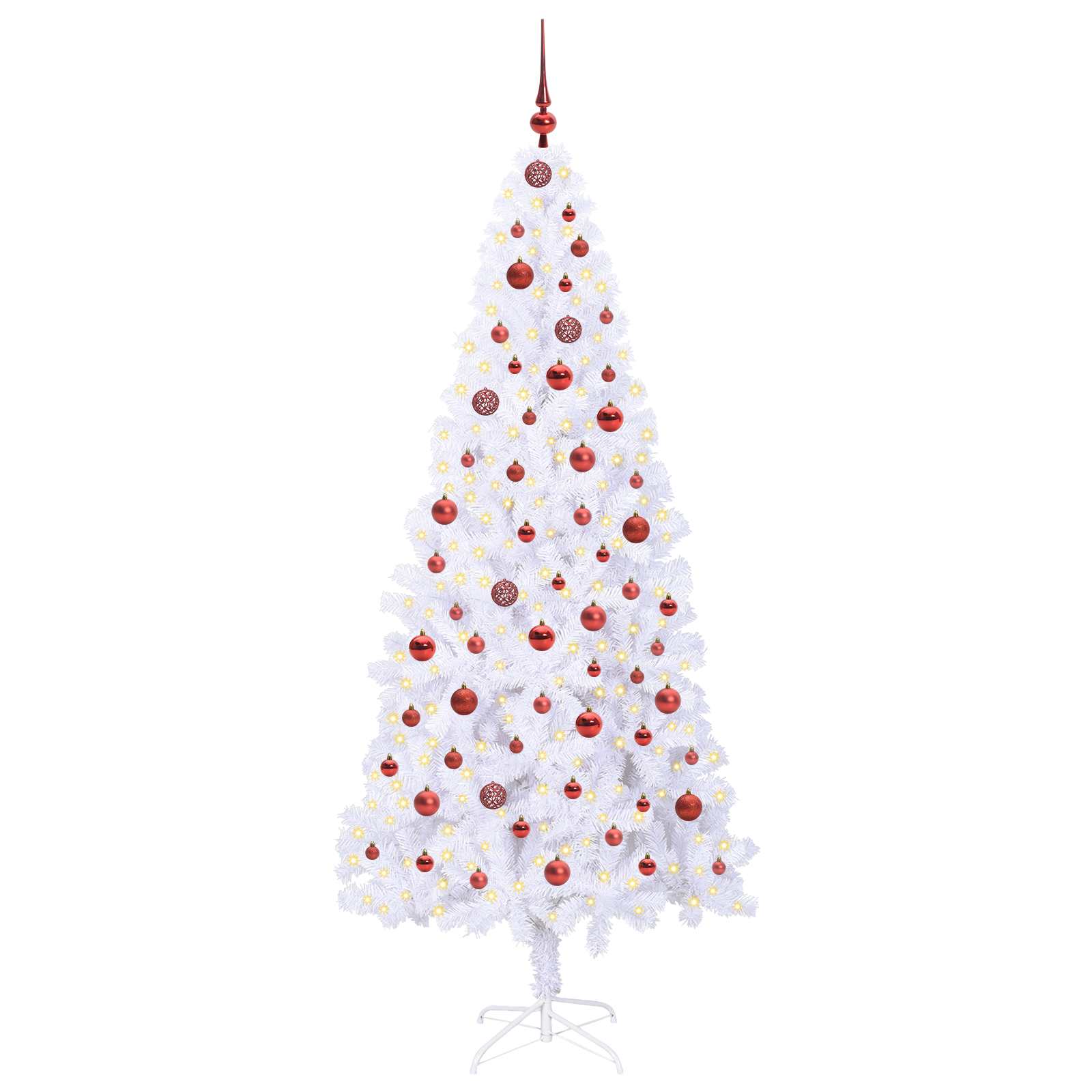 Árbol de Navidad artificial con 300 LED 210 cm PVC y Acero