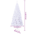 Árbol de Navidad artificial con 300 LED 210 cm PVC y Acero