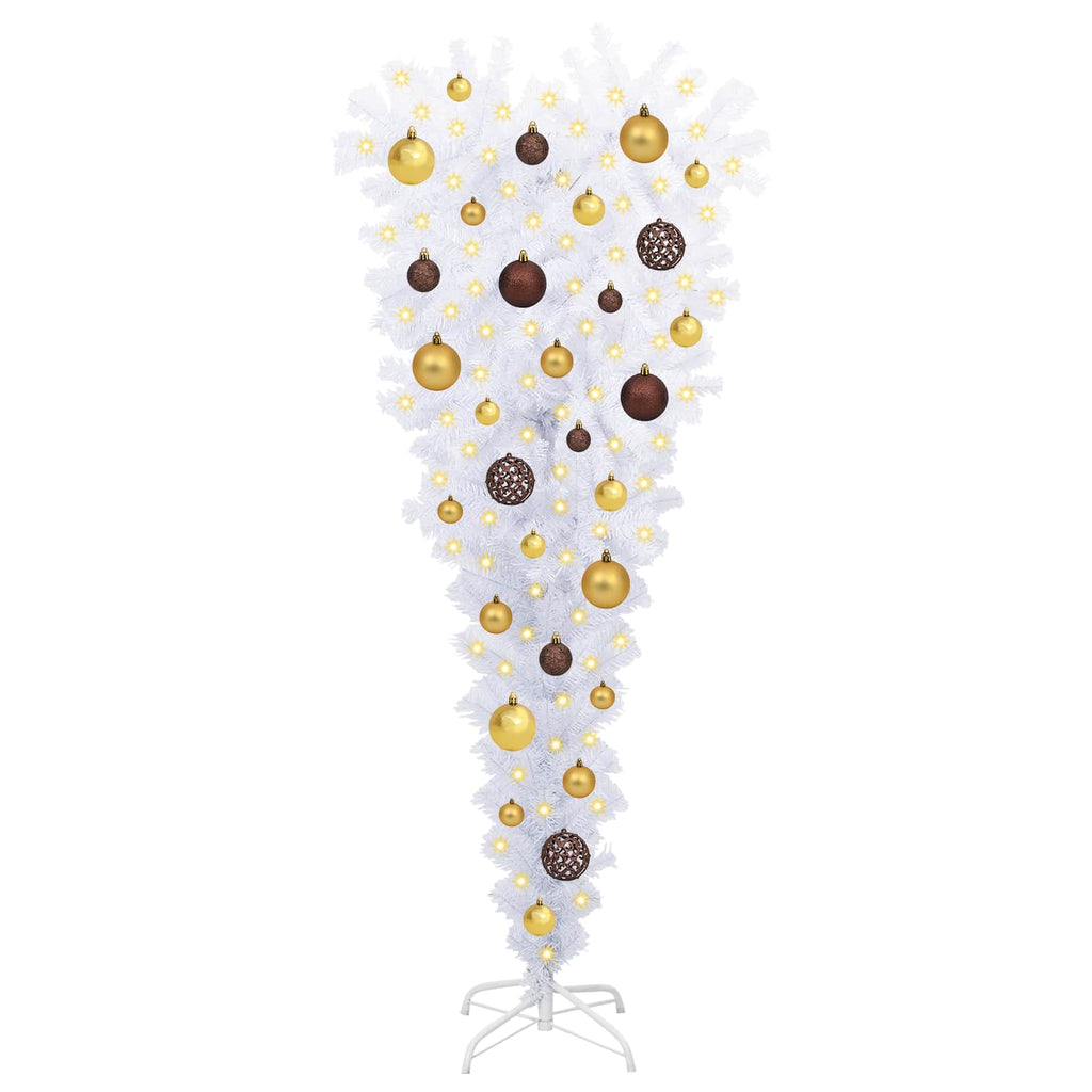 Árbol de Navidad artificial con 150 LED 120 cm PVC y Acero
