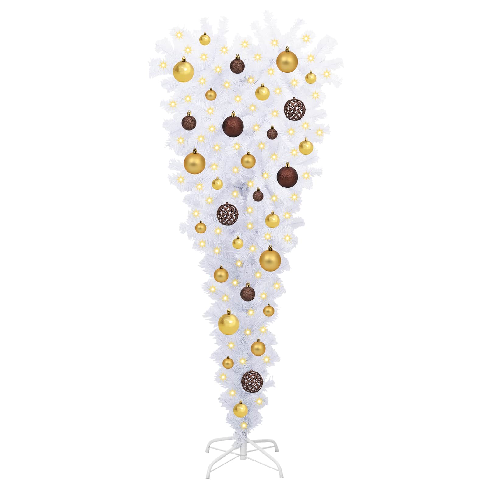 Árbol de Navidad artificial con 150 LED 120 cm PVC y Acero