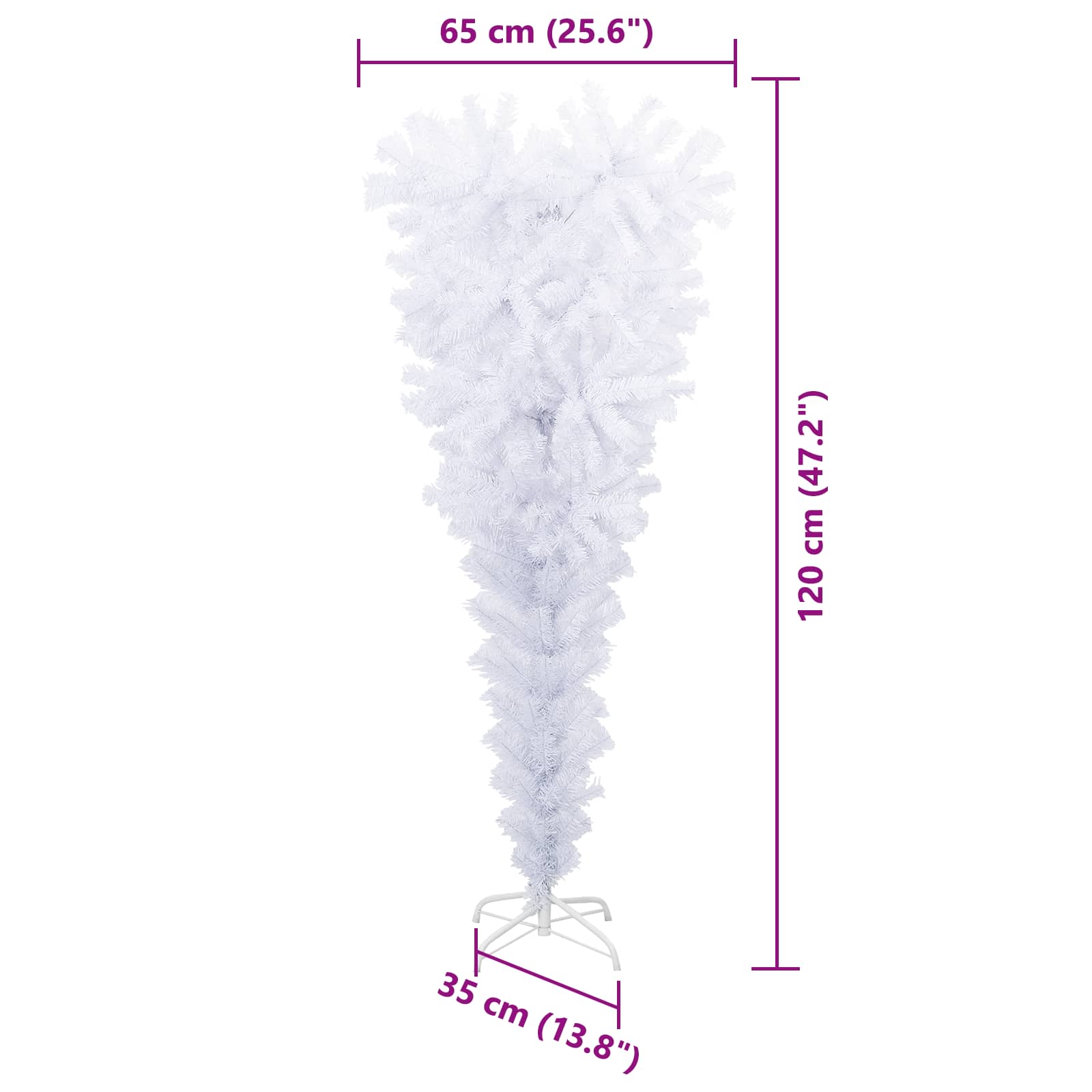 Árbol de Navidad artificial con 150 LED 120 cm PVC y Acero