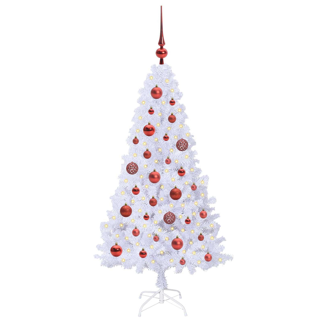 Árbol de Navidad artificial con 150 LED 120 cm PVC y Acero
