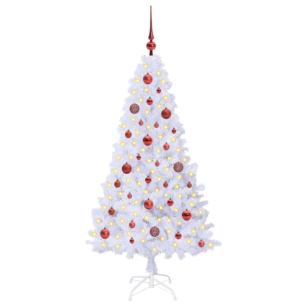 Árbol de Navidad artificial con 150 LED 150 cm PVC y Acero