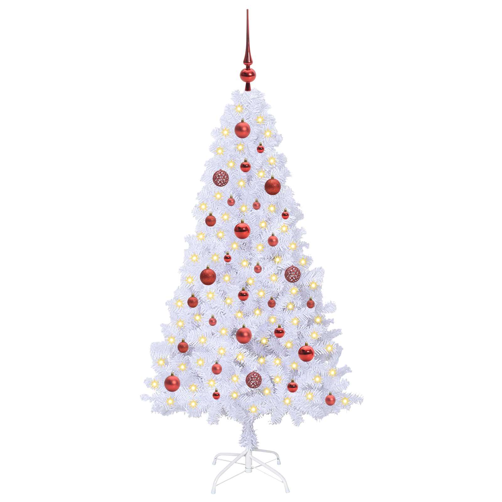 Árbol de Navidad artificial con 150 LED 150 cm PVC y Acero