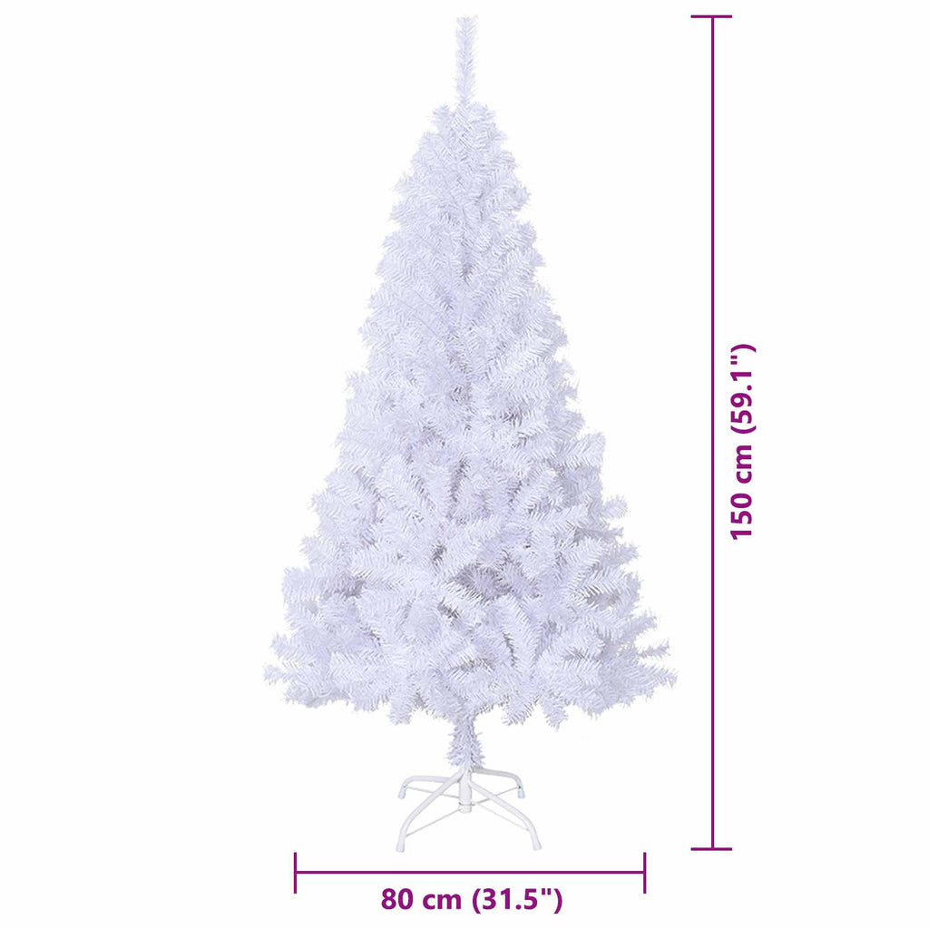 Árbol de Navidad artificial con 150 LED 150 cm PVC y Acero