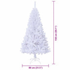 Árbol de Navidad artificial con 150 LED 150 cm PVC y Acero
