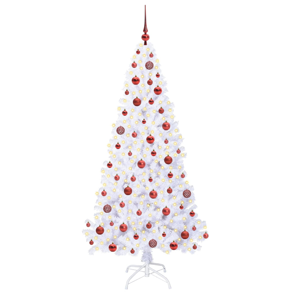 Árbol de Navidad artificial con 300 LED 180 cm PVC y Acero