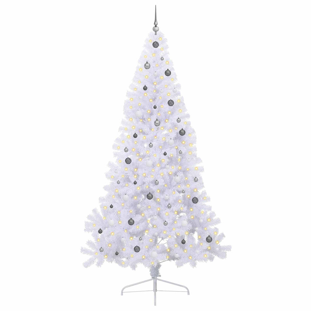 Árbol de Navidad artificial con 300 LED 240 cm PVC y Acero