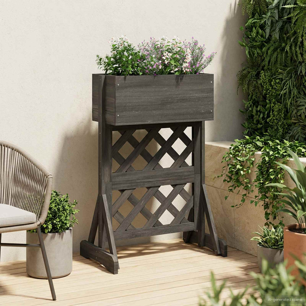 Trellis de jardín vertical Gris 48 x 30 x 70,5 cm