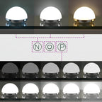 Espejo LED para Tocador Blanco 44 x 10 x 53 cm Vidrio y acero