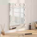 Espejo LED para Tocador Blanco 44 x 10 x 53 cm Vidrio y acero
