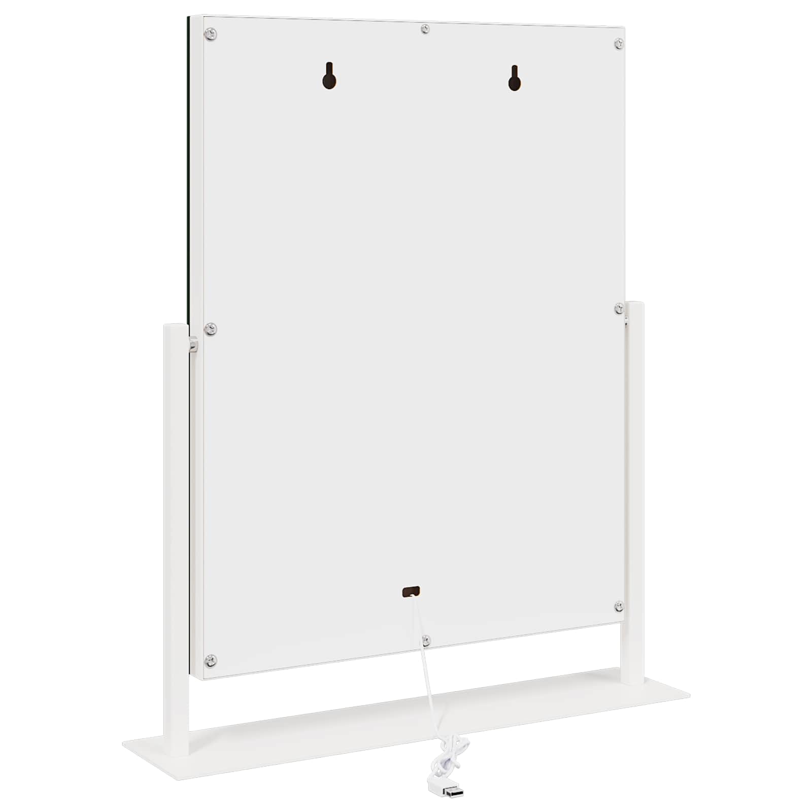 Espejo LED para Tocador Blanco 44 x 10 x 53 cm Vidrio y acero