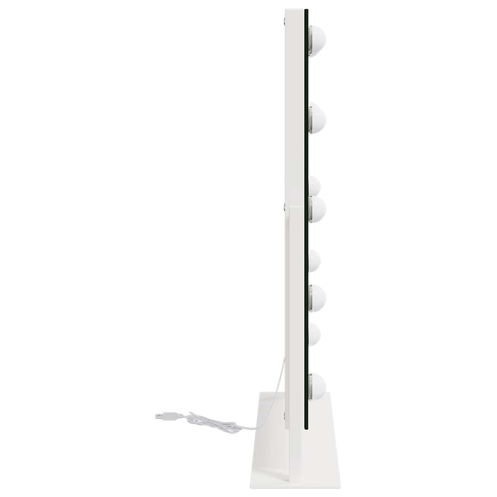 Espejo LED para Tocador Blanco 44 x 10 x 53 cm Vidrio y acero