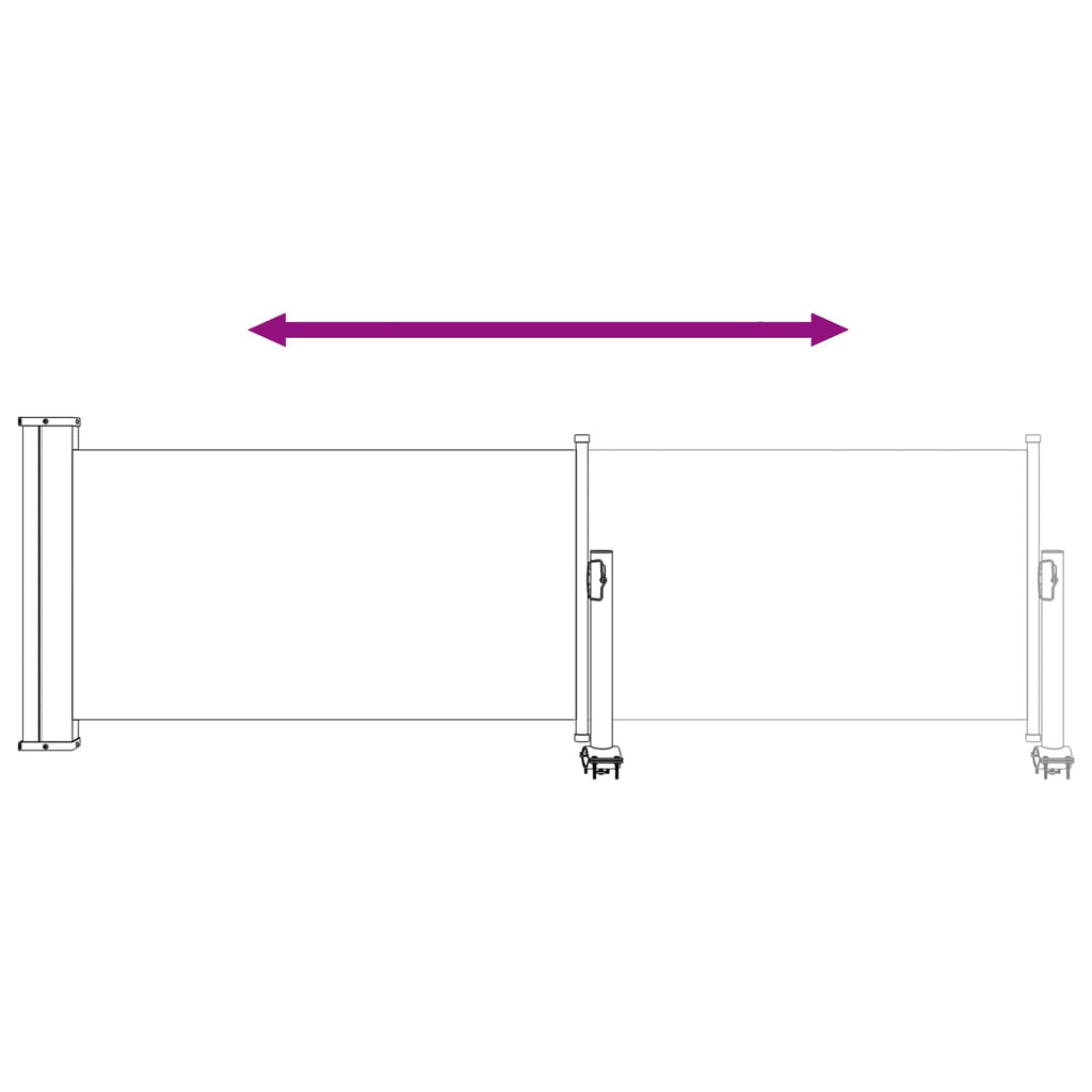 Toldo lateral 100% poliéster hierro acero