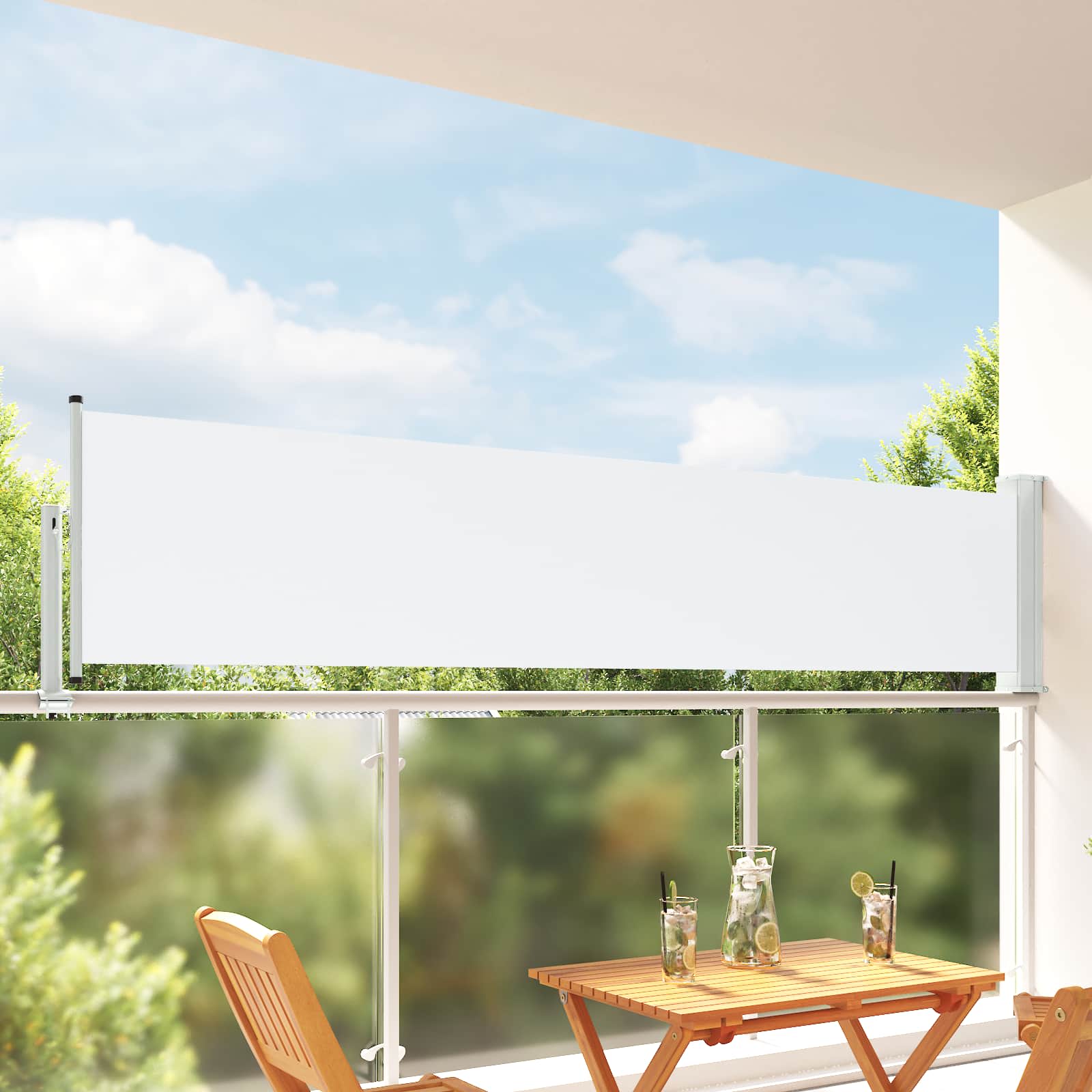 Toldo lateral 100% poliéster hierro acero