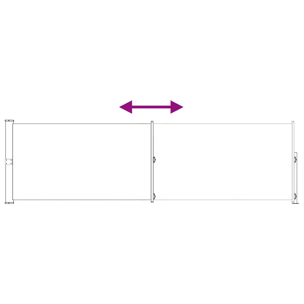 Toldo lateral retráctil 100% poliéster hierro acero