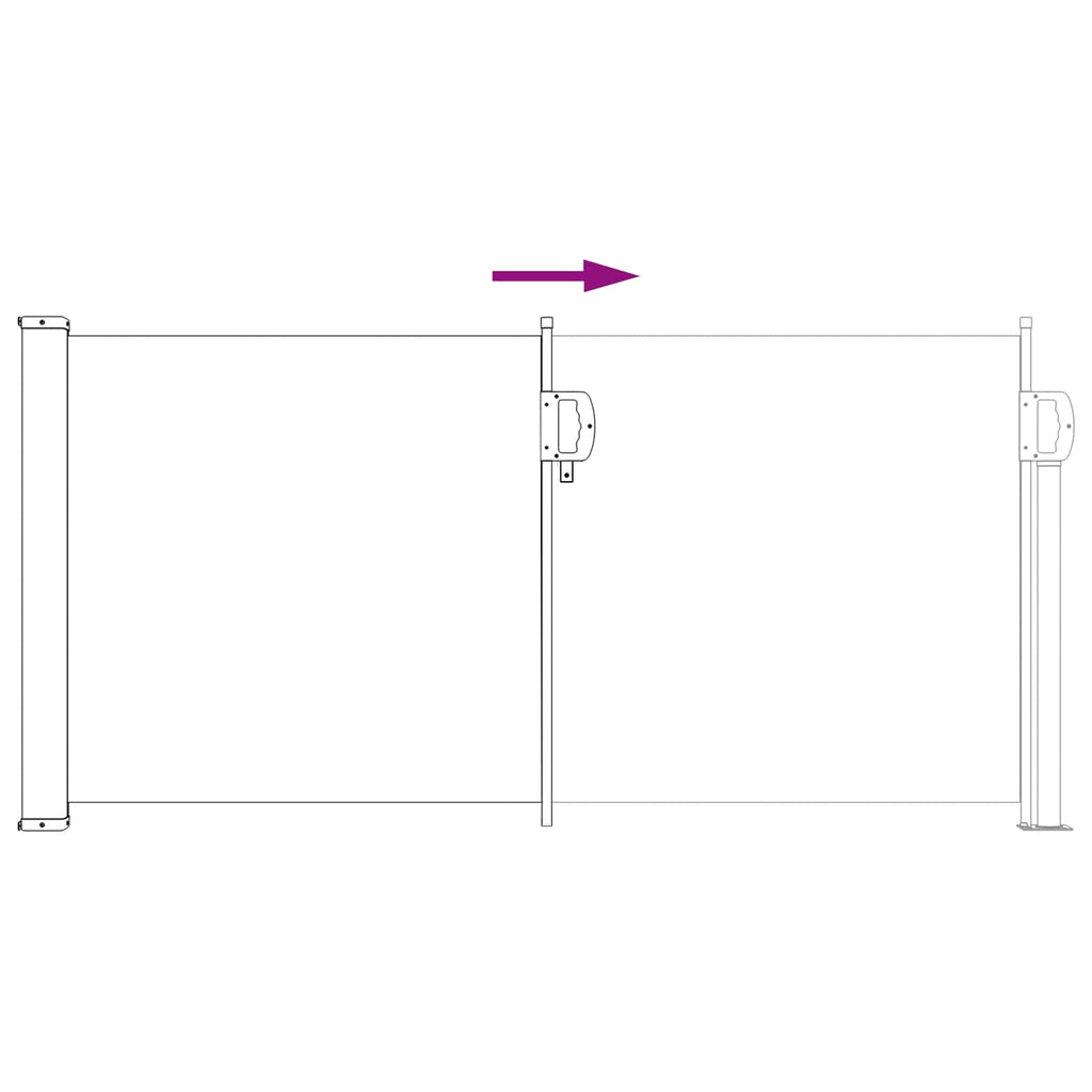 Toldo lateral retráctil Arena 300 x 100 cm Poliéster