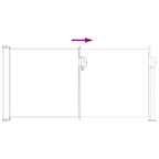 Toldo lateral retráctil Arena 300 x 100 cm Poliéster