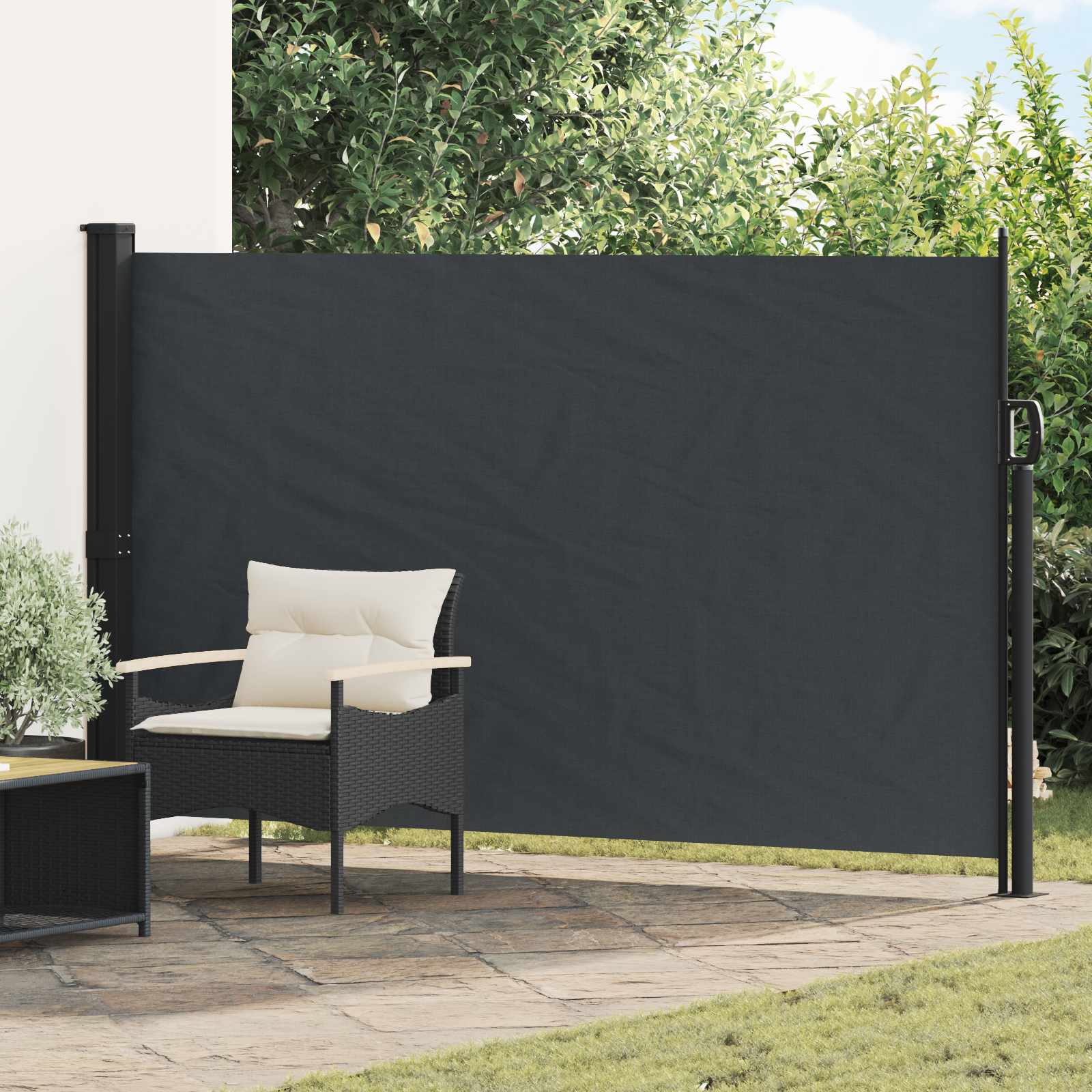 Retractable Side Awning Sand 300 x 100 cm Polyester