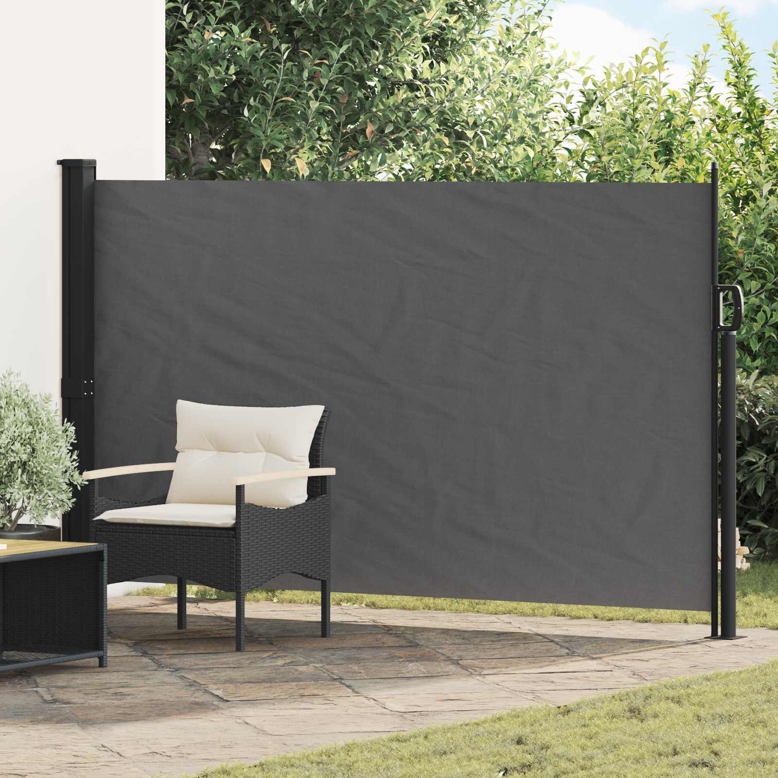 Retractable Side Awning Sand 300 x 100 cm Polyester
