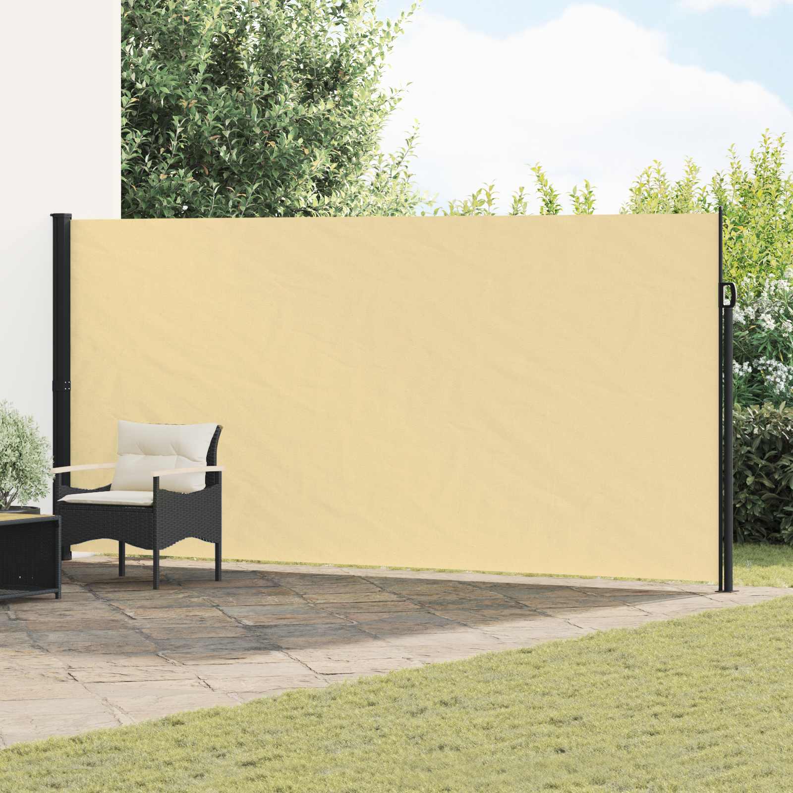 Retractable Side Awning Sand 300 x 100 cm Polyester