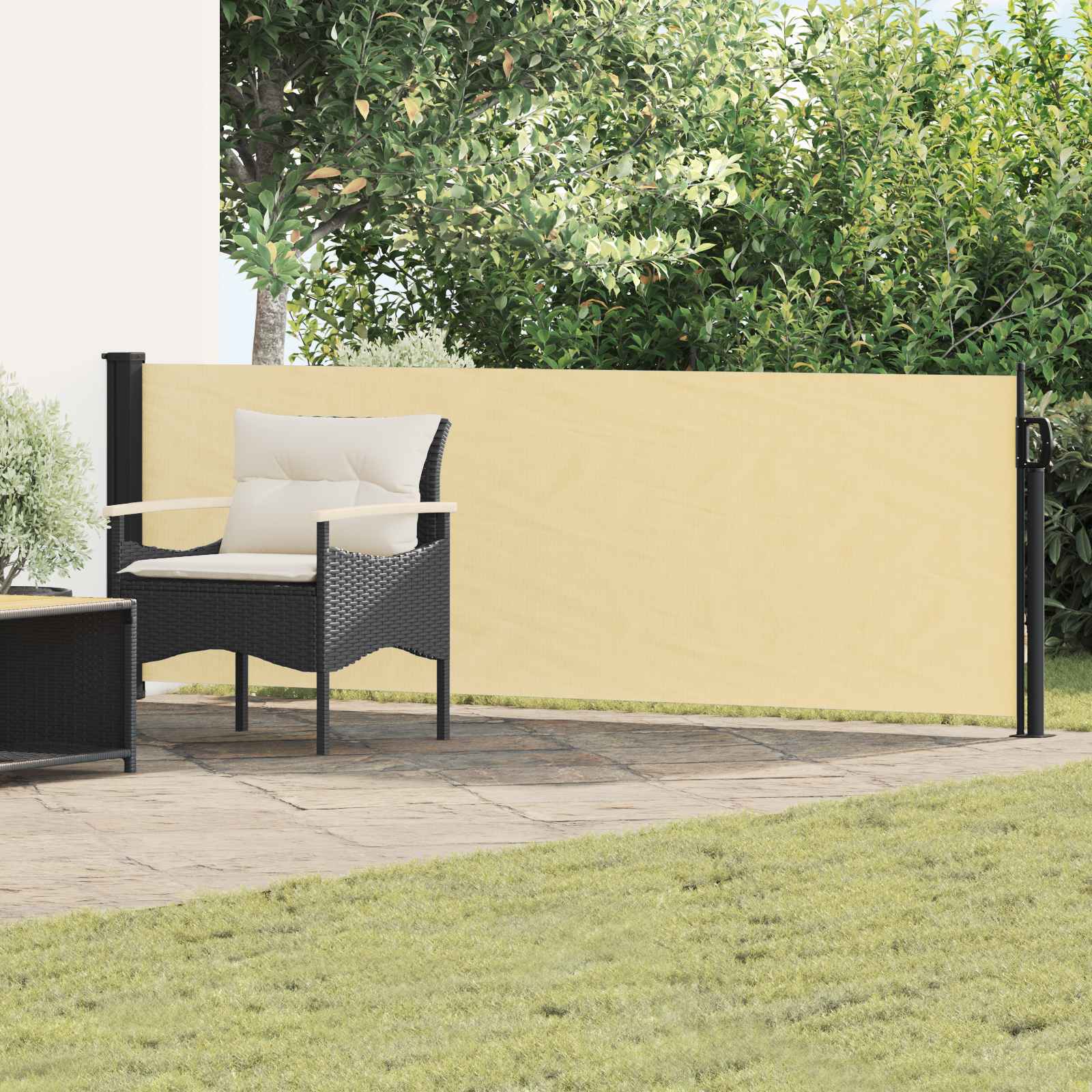 Retractable Side Awning Sand 300 x 100 cm Polyester
