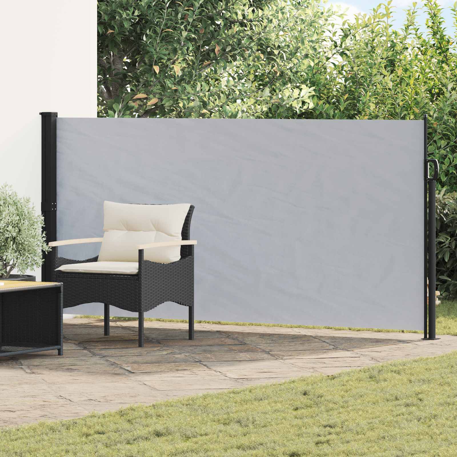 Retractable Side Awning Sand 300 x 100 cm Polyester