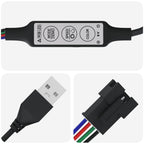 Tira LED 2 pcs Negro y 1745 mm Cobre y plástico