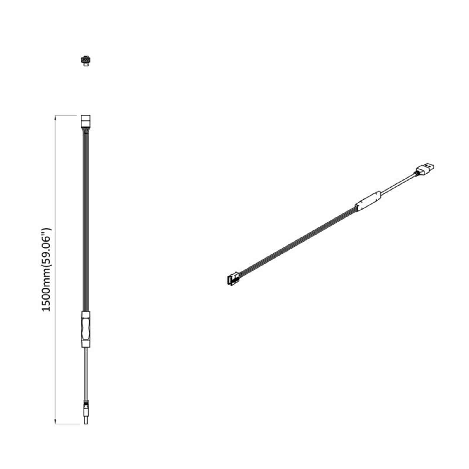 Tira LED 2 pcs Negro y 1745 mm Cobre y plástico