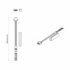 Tira LED 2 pcs Negro y 1745 mm Cobre y plástico