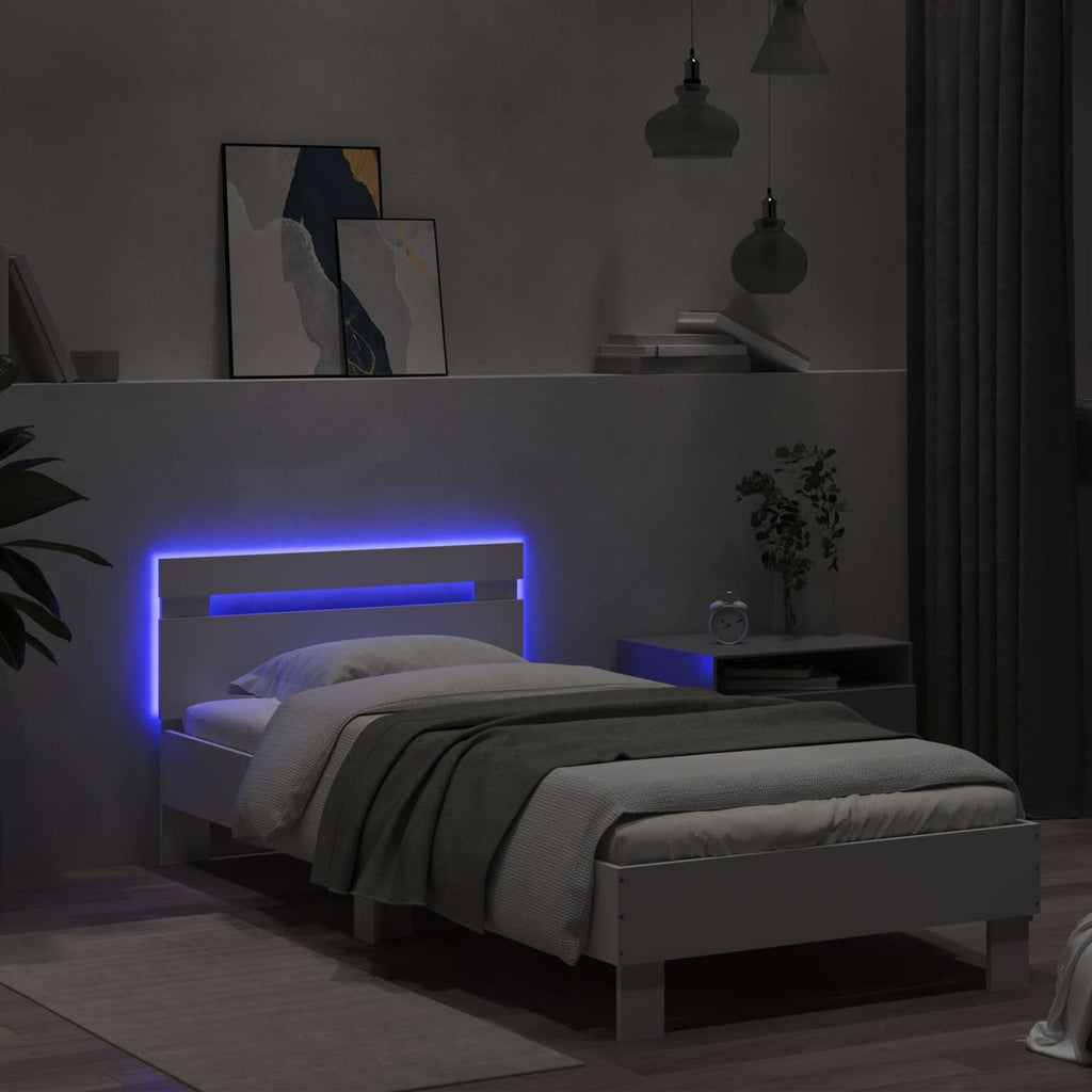 Estructura de Cama con LED Blanco 80 x 200 cm