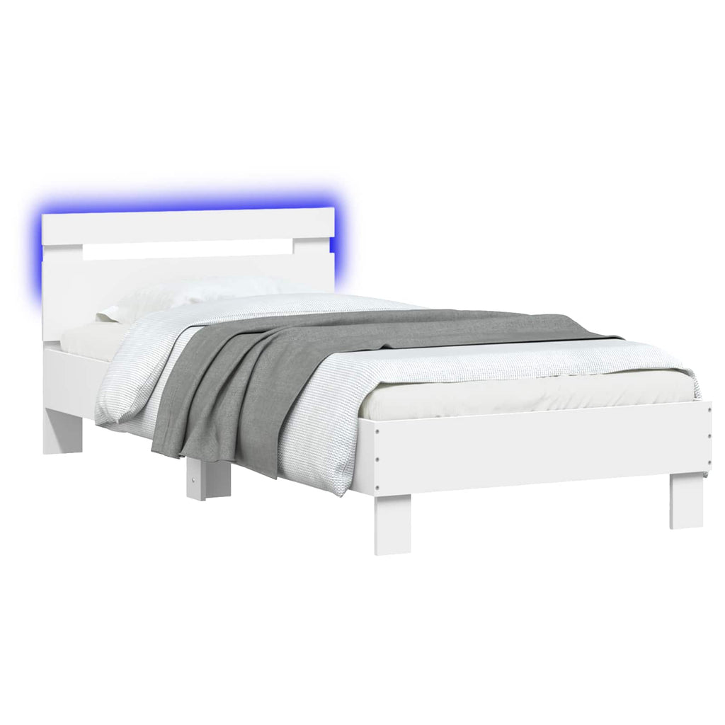 Estructura de Cama con LED Blanco 80 x 200 cm