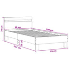 Estructura de Cama con LED Blanco 80 x 200 cm
