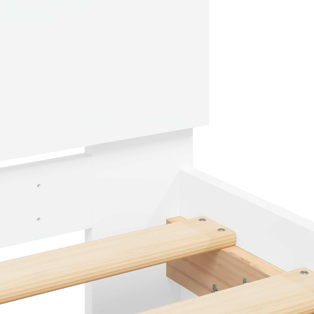 Estructura de Cama con LED Blanco 80 x 200 cm