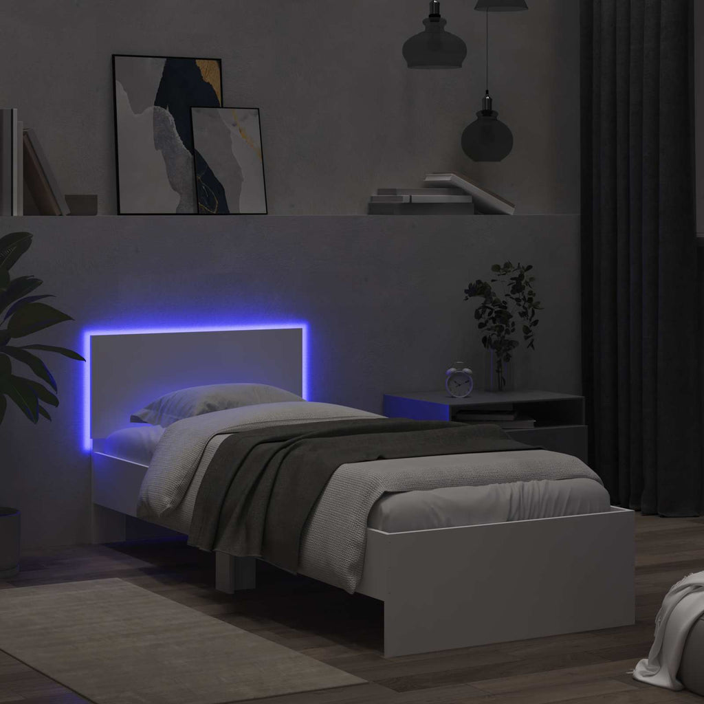 Estructura de Cama con LED Blanco 80 x 200 cm