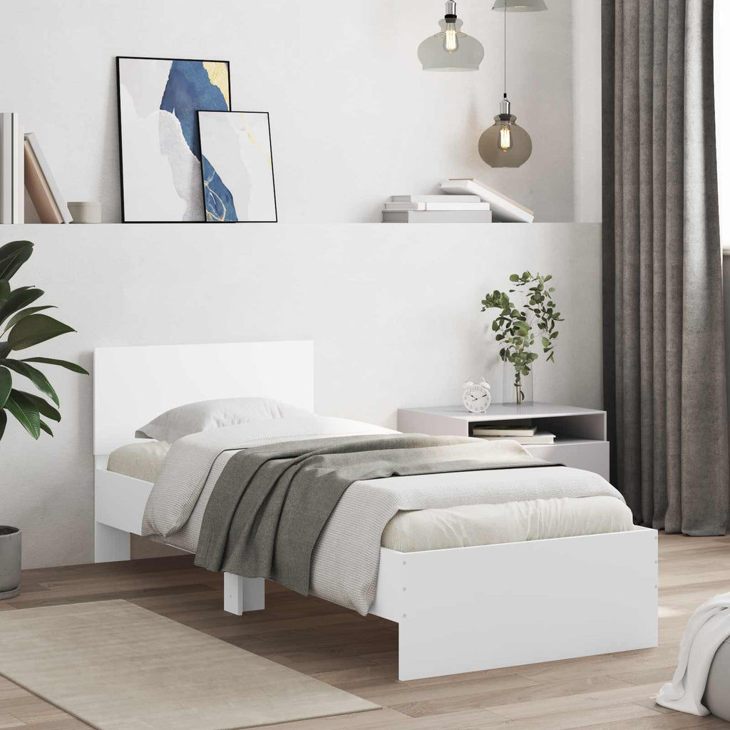 Estructura de Cama con LED Blanco 80 x 200 cm