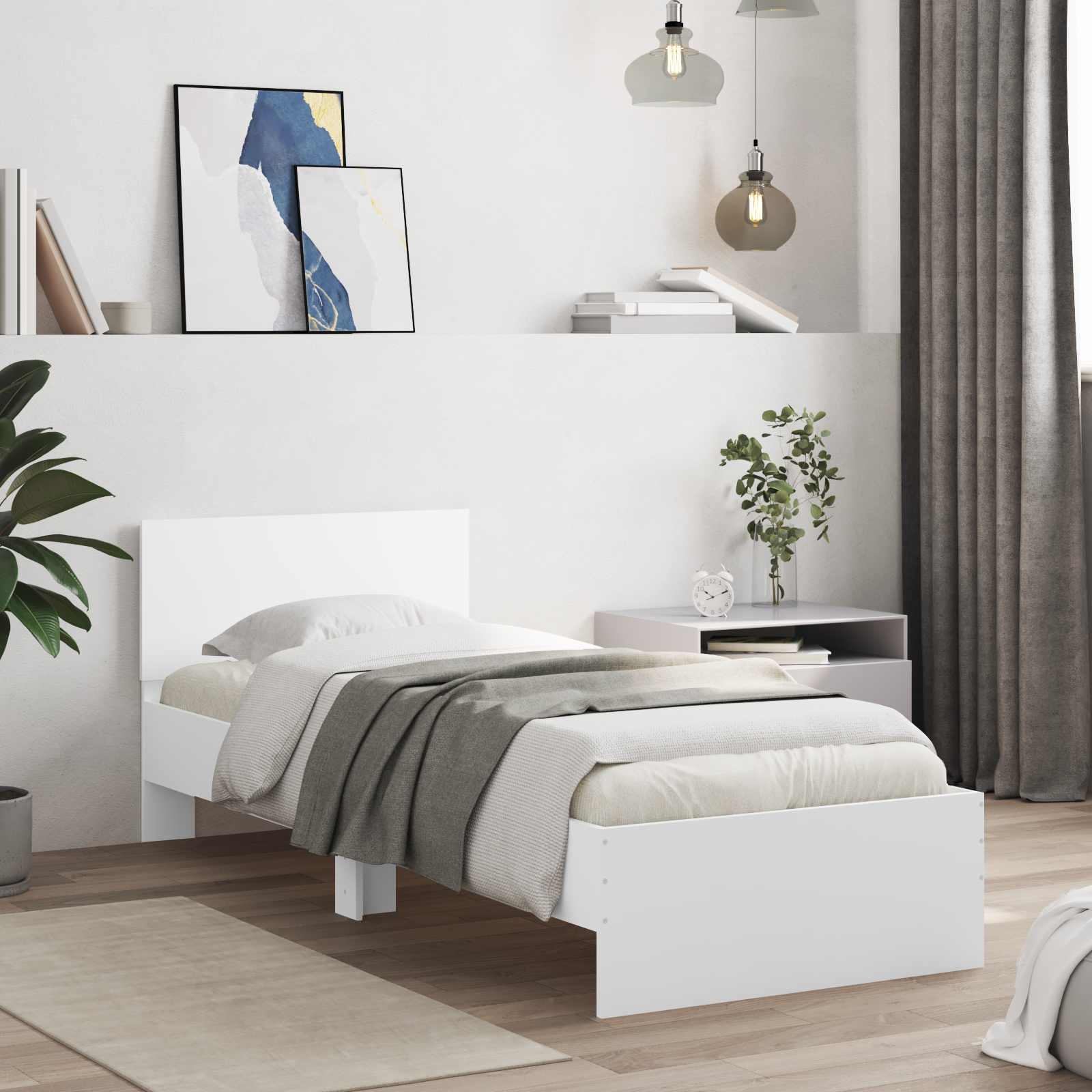 Estructura de Cama con LED Blanco 80 x 200 cm