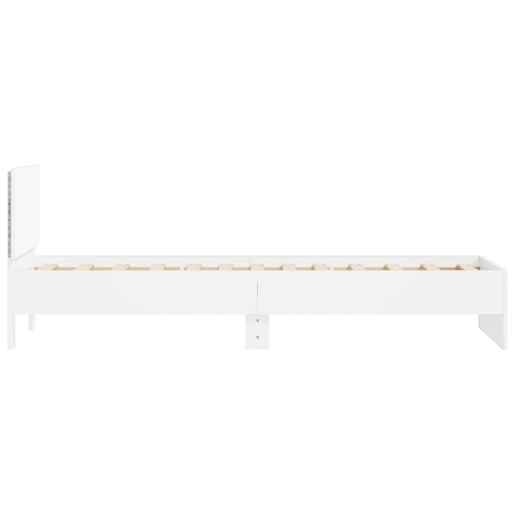 Estructura de Cama con LED Blanco 80 x 200 cm