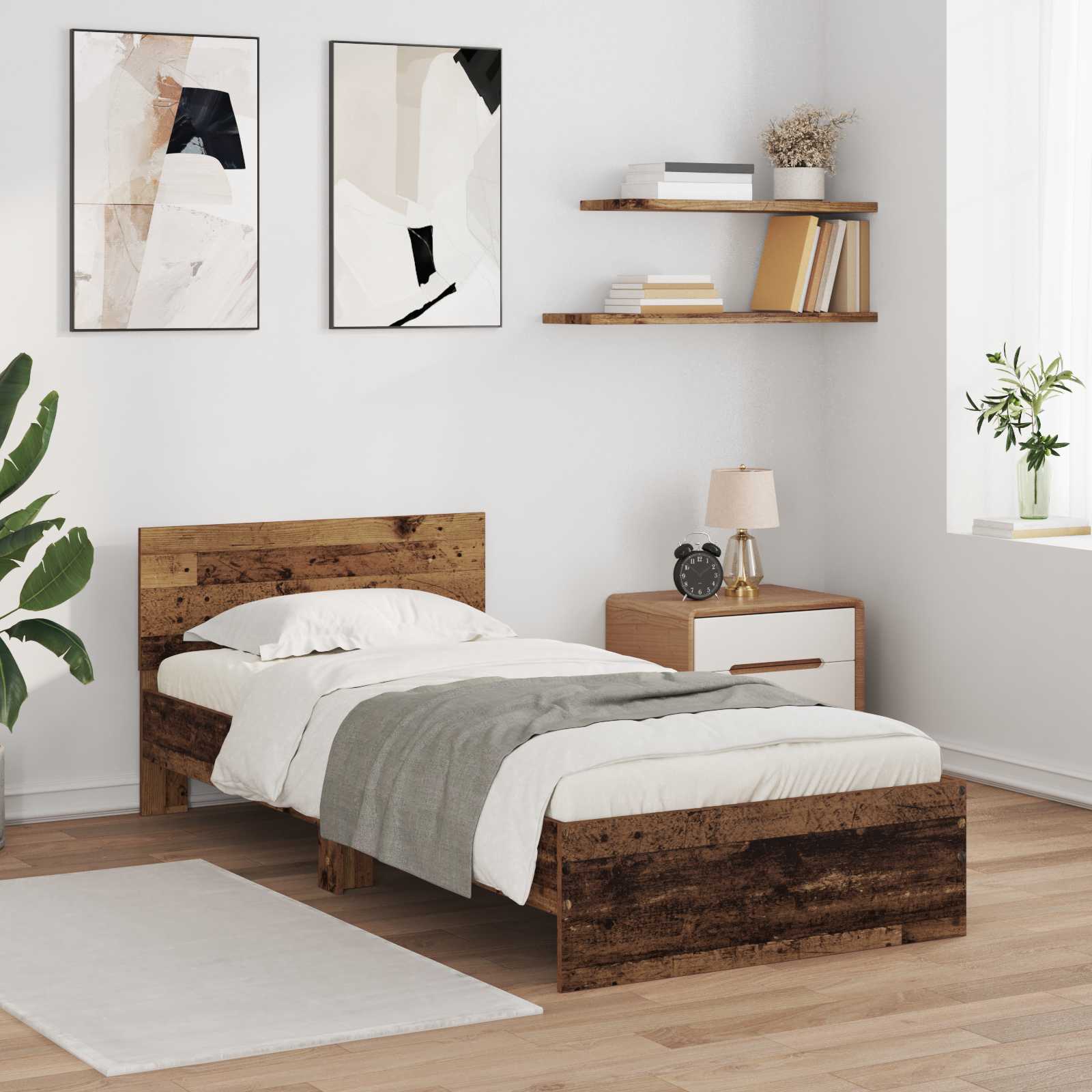Estructura de Cama con LED Blanco 80 x 200 cm