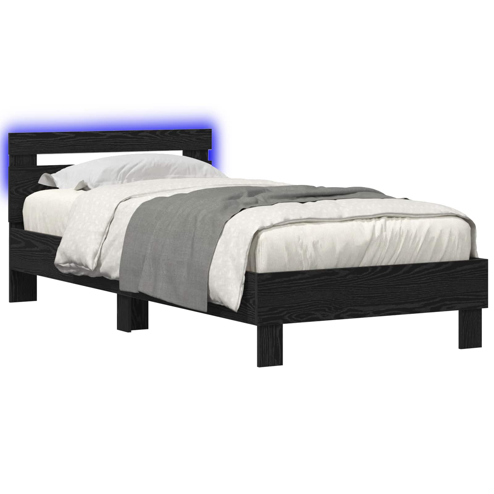 White LED Bed Frame 80 x 200 cm