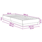 Estructura de Cama con LED Blanco 80 x 200 cm