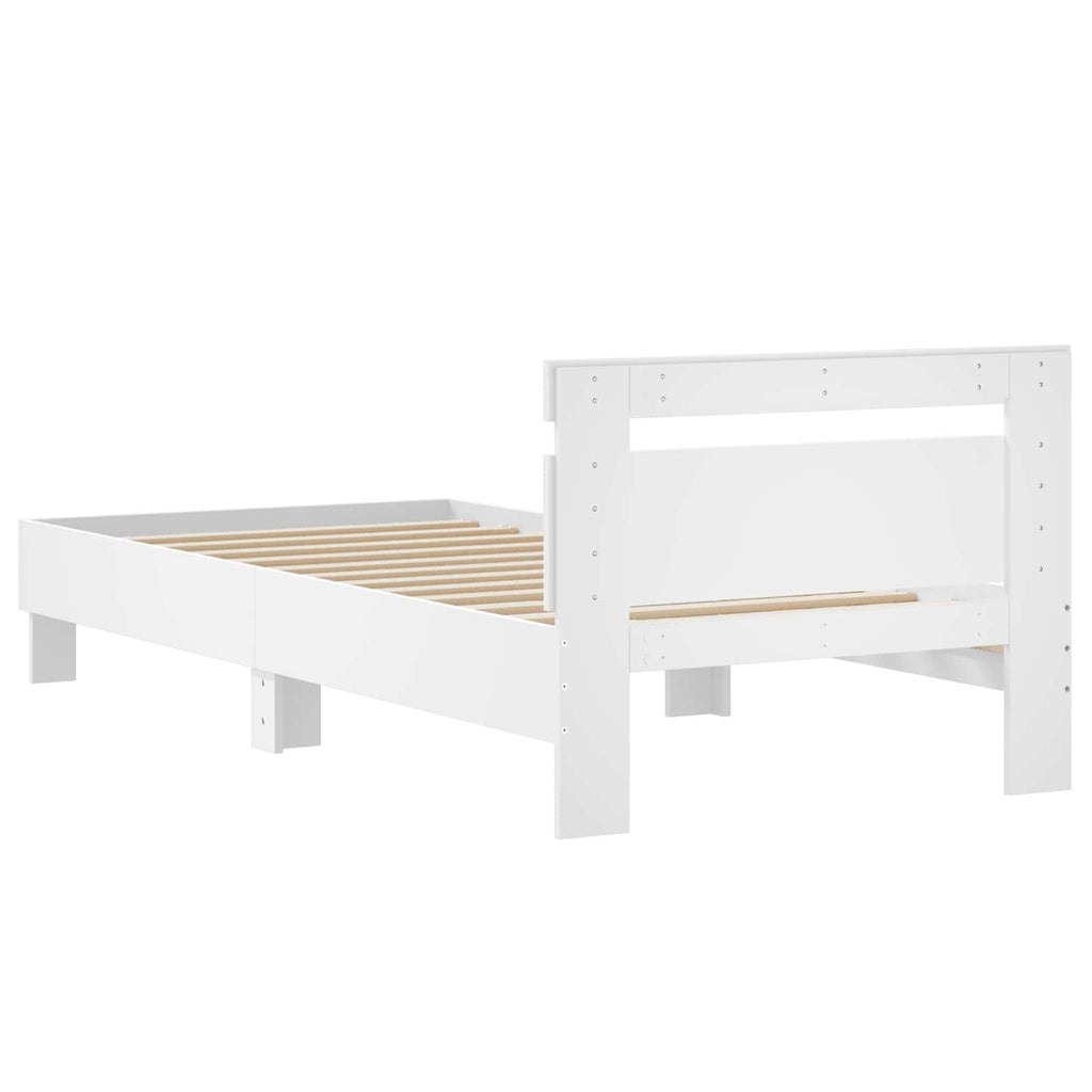 Estructura de cama con cabecero Blanco 80 x 200 cm