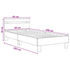 Estructura de cama con cabecero Blanco 80 x 200 cm