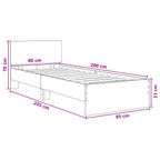 Estructura de cama con cabecero Blanco 80 x 200 cm