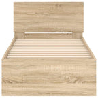 Estructura de cama con cabecero Roble Sonoma 80 x 200 cm