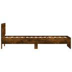 Estructura de cama con cabecero Roble Ahumado 80 x 200 cm