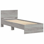 Estructura de cama con cabecero Gris Sonoma 80 x 200 cm
