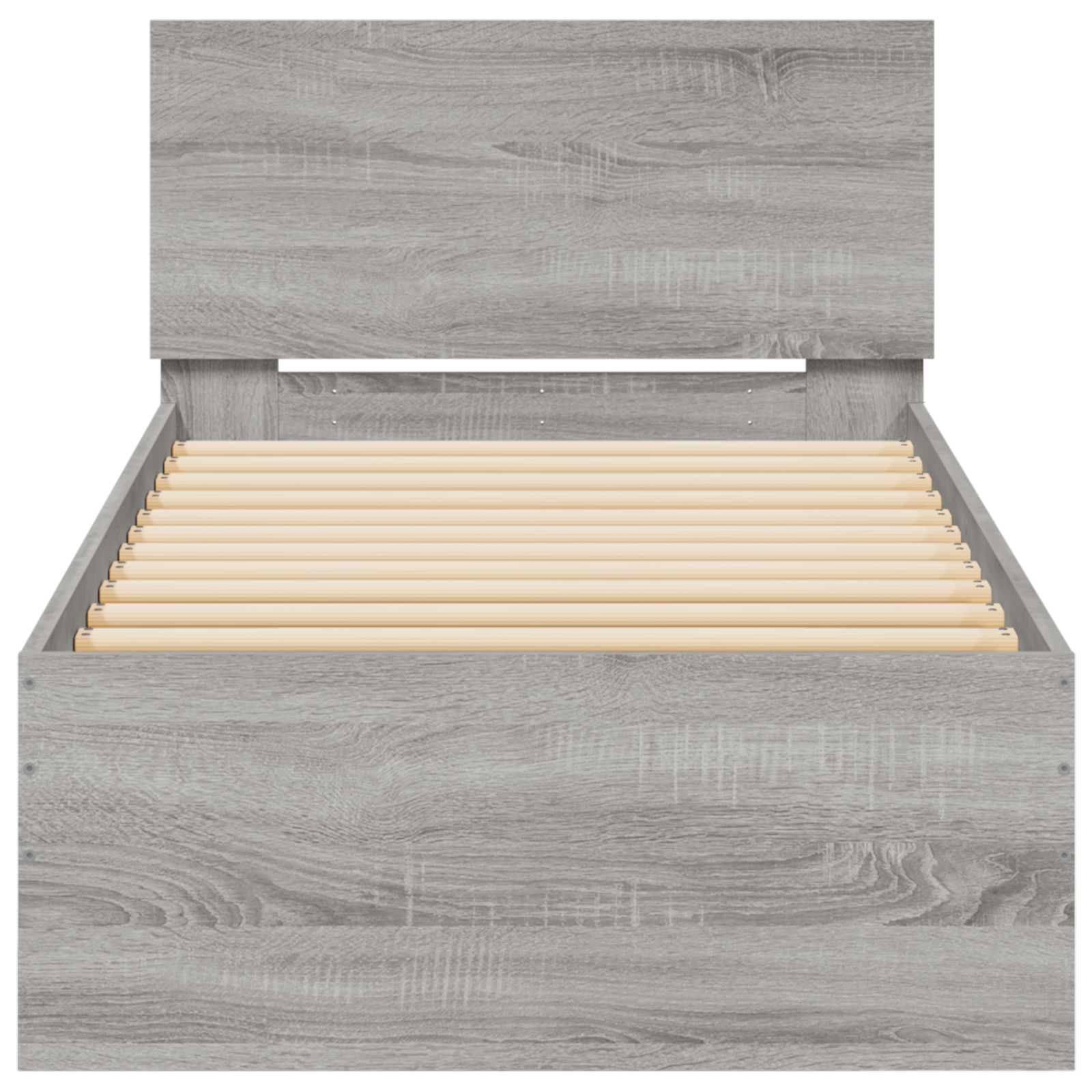 Estructura de cama con cabecero Gris Sonoma 80 x 200 cm
